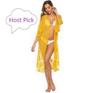 Sheer lace see through bikini cover up beachwear swimsuit coverup